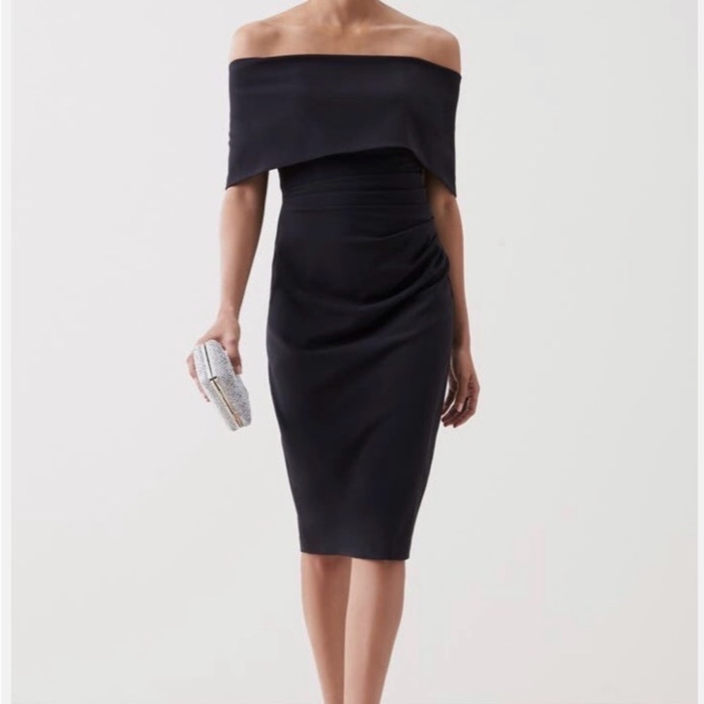 Vince Camuto Strapless Black Evening Dress